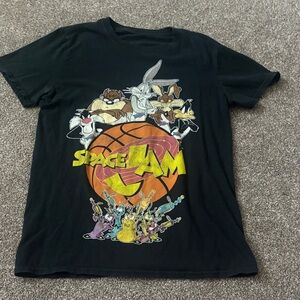 Space Jam Black Graphic T-Shirt